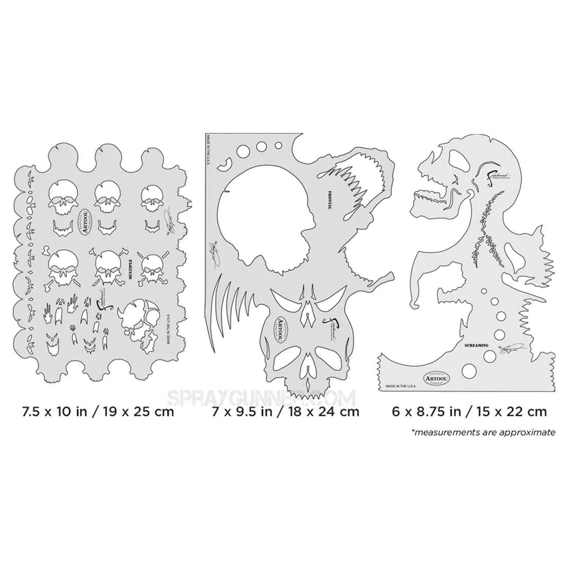 Artool Skullmaster Set Freehand Airbrush Template by Craig Fraser Artool