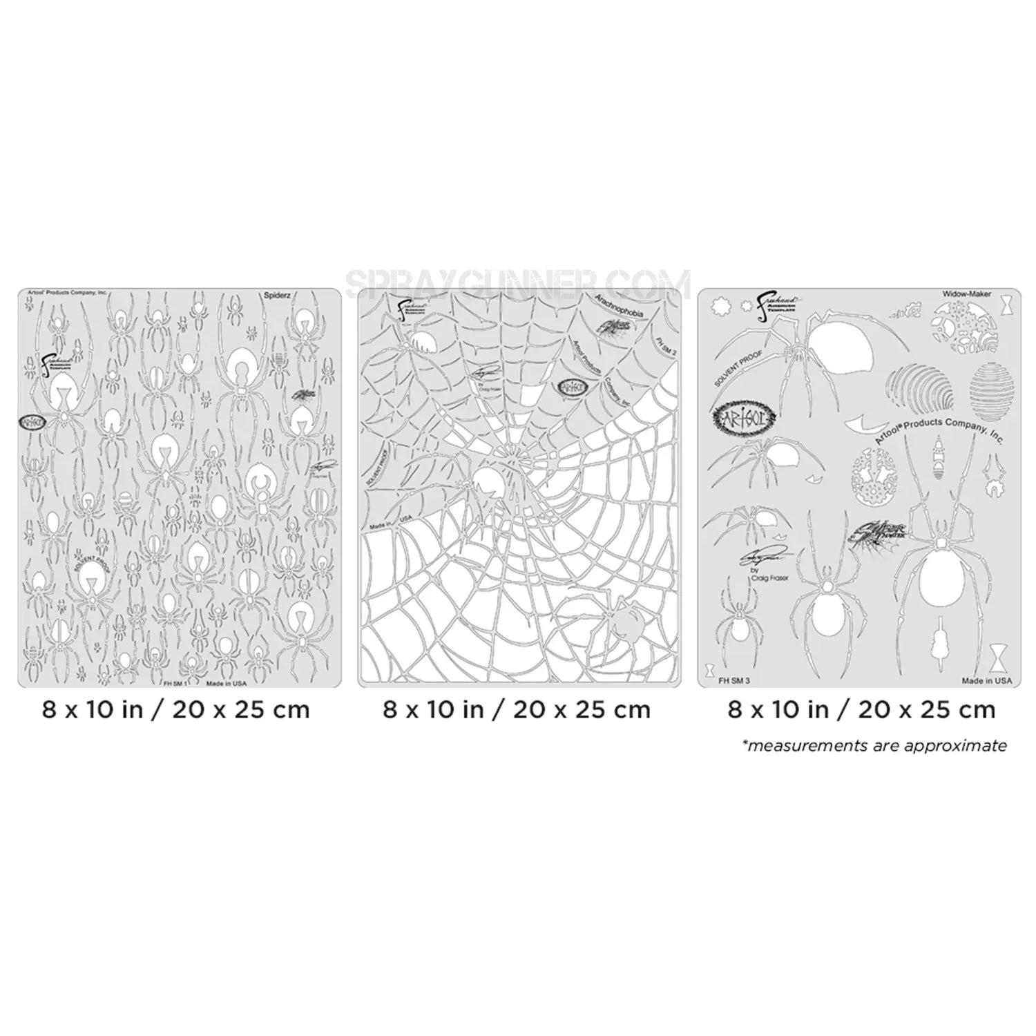 Artool Spider Master Set Freehand Airbrush Template by Craig Fraser