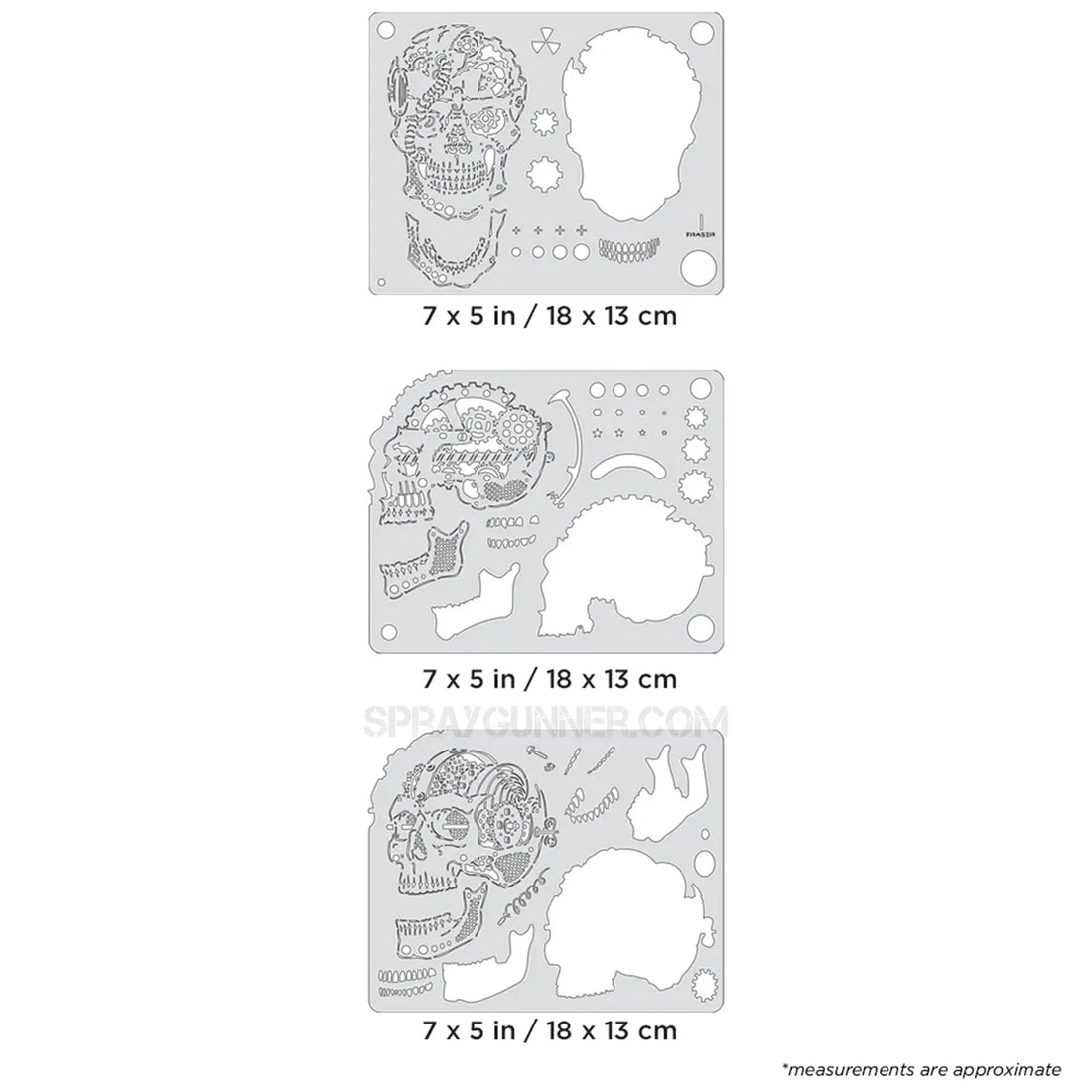 Artool Steam Driven Skullmaster Mini Series Set Freehand Airbrush Template by Craig Fraser Artool