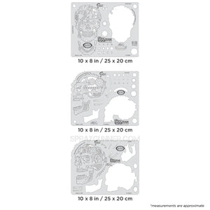 Artool Steam Driven Skullmaster Series Set Freehand Airbrush Template by Craig Fraser Artool