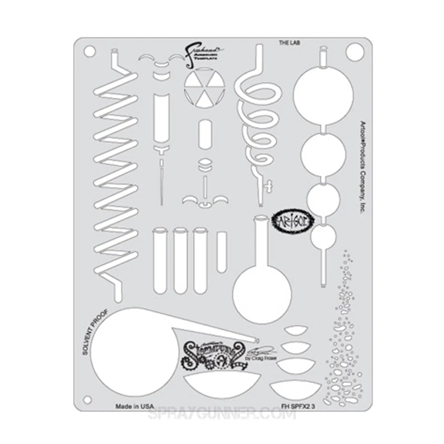 Artool Steam Punk FX2 The Lab Airbrush Template Artool