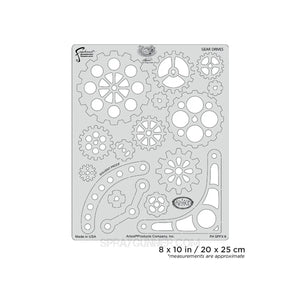 Artool Steampunk FX Gear Drives Freehand Airbrush Template by Craig Fraser Artool