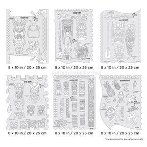 Artool Tiki Master Freehand Airbrush Template Set by Dennis Mathewson Artool