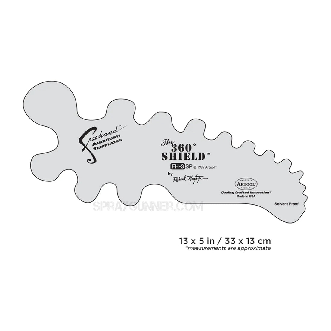 Artool #3 The 360 Shield Freehand Airbrush Template by Richard Montoya Artool