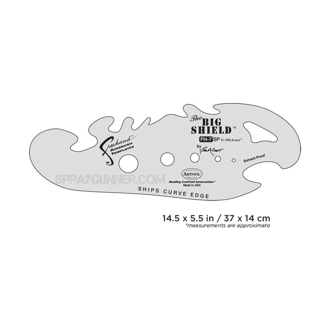 Artool #7 The Big Shield Freehand Airbrush Template by Gabe McCubbin Artool