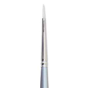 Size 0 Silver Brush Silverwhite Synthetic Round Brush with Short Handle