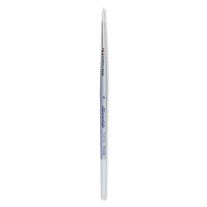 Size 4 Silver Brush Silverwhite Synthetic Round Brush with Short Handle
