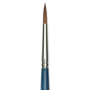 BelleAqua Round Short Handle Silver Brush, Size 10.