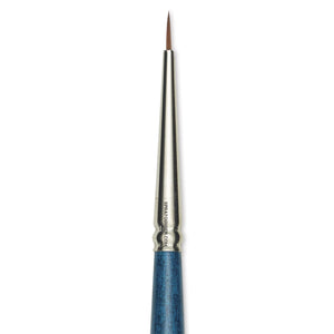 BelleAqua Round Short Handle Silver Brush, Size 5/0