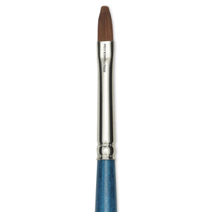 BelleAqua Cats Tongue Short Handle Silver Brush, Size 4.