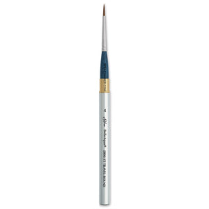 Silver Brush BelleAqua Round Short Handle Travel Brush Size 4, designed for precision painting. Ideal for fine details and airbrushing.
