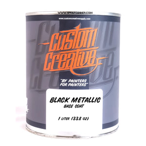 Custom Creative Paints: Black Metallic 1 liter (33.8oz) - SprayGunner