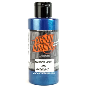 Custom Creative Paints: Electric Blue Metallic 150ml (5oz) - SprayGunner