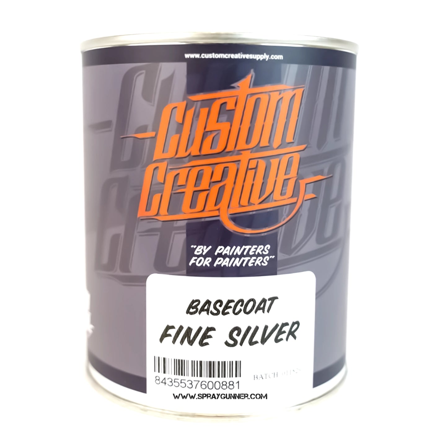 Custom Creative Paints:  Fine Silver Metallic 1 liter (33.8oz) - SprayGunner