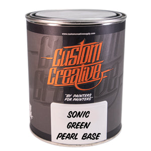 Custom Creative Paints: Sonic Green Pearl Basecoat 1 liter (33.8oz)