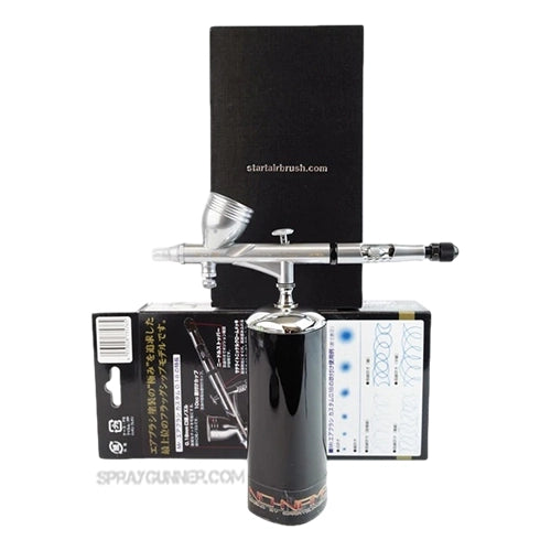 Black cordless airbrush kit with made in Japan airbrush