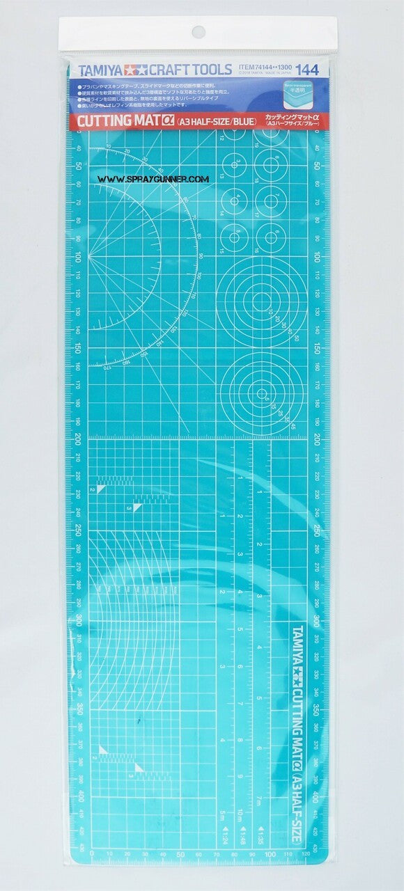 Tamiya Cutting Mat Alpha (A3 Half Size/Blue) - SprayGunner
