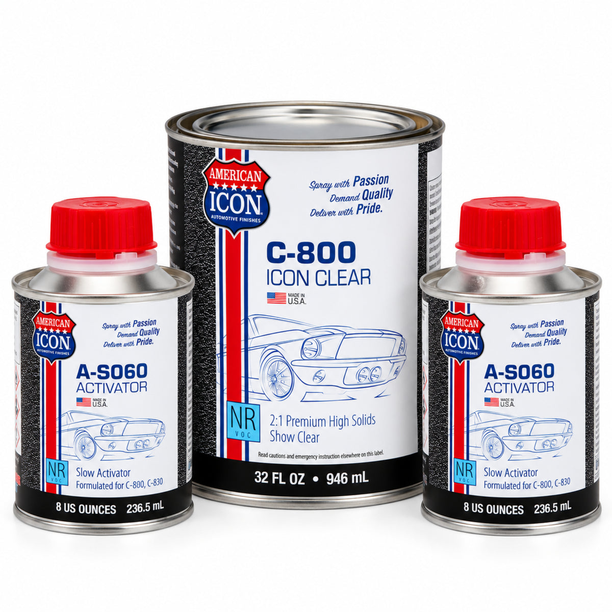 C-800 ICON Clear 1 Quart With 2 Activators - Complete Kit