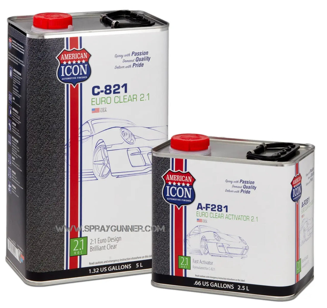 C-821 Euro Clear - 2.1 Low VOC - Complete Kit - SprayGunner