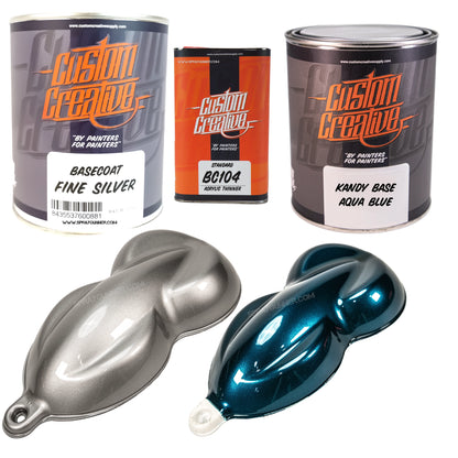 Custom Creative Paints: Fine Silver + Choose Your Kandy Paint Set (1L)