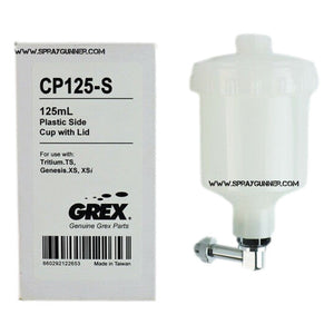 Grex CP125-S Plastic Side-feed Cup with Lid