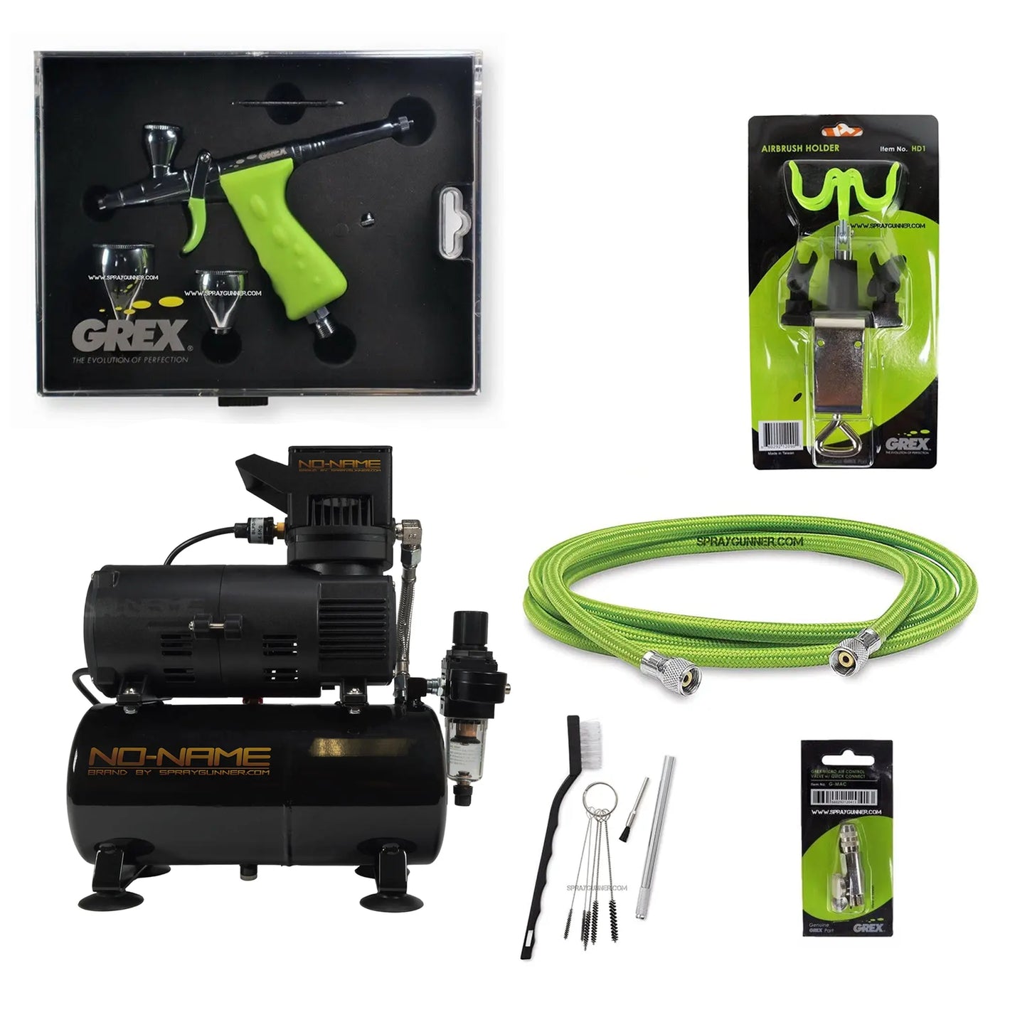 Grex Gravity Feed Tritium Airbrush + Cool Tooty Compressor Combo