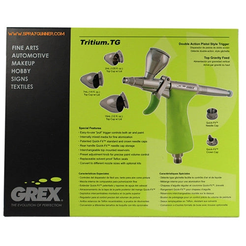 Grex Gravity Feed Tritium Airbrush + Tooty Compressor Combo Grex Airbrush