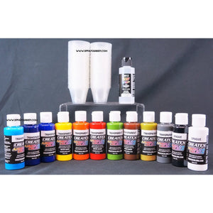 Createx Airbrush Colors Juego de 12 colores transparentes