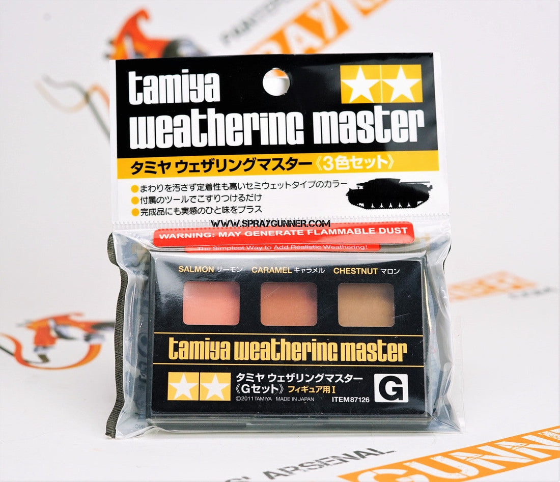 Tamiya Weathering Master: Set G (Salmon/Caramel/Chestnut) - SprayGunner