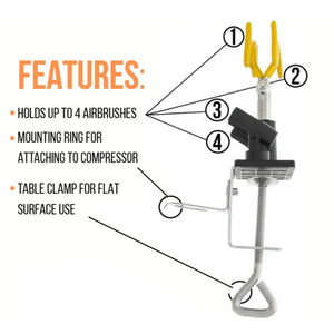 Clamp Style Four Airbrush Holder by NO-NAME Brand