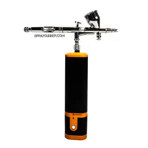 Barber airbrush cordless battery powered compressor with airbrush kit for barbers - SprayGunner