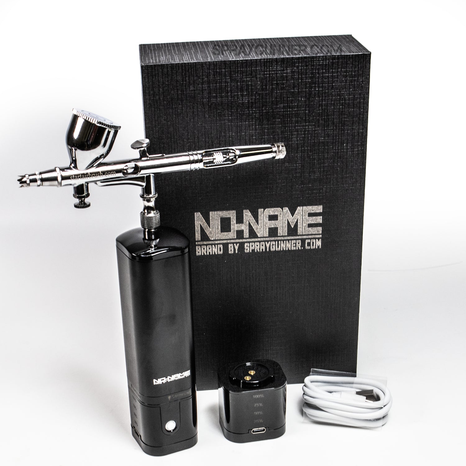 Barber airbrush cordless battery powered compressor with airbrush kit for barbers - SprayGunner