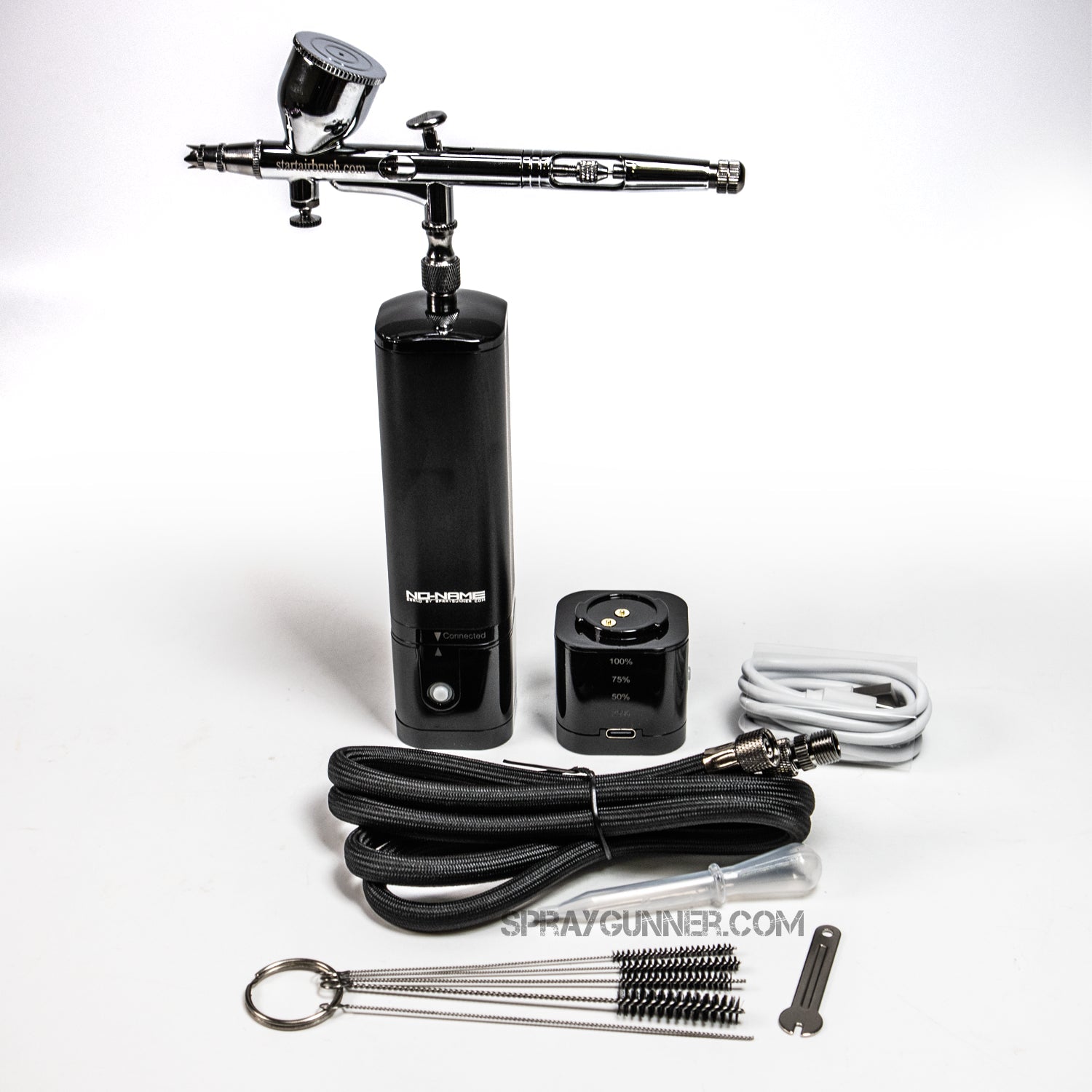 Barber airbrush cordless battery powered compressor with airbrush kit for barbers - SprayGunner