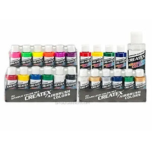 Createx Colors 2oz 22 Color Set with 8oz Cleaner Createx