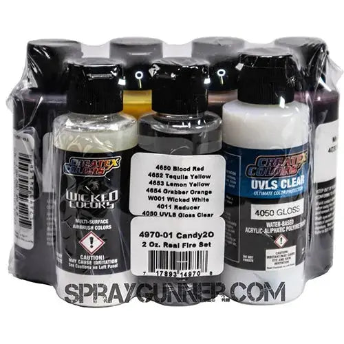 Createx Candy Color Createx Colors candy2o Real Fire Set | SprayGunner.com