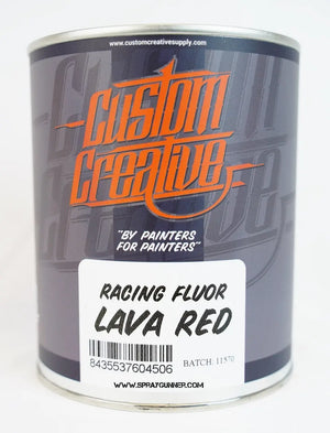 Custom Creative Paints: Flourescent Lava Red 1 liter (33.8oz)