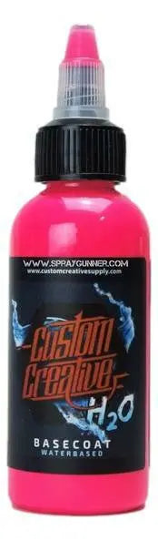 Custom Creative Water-Based Paint: Fluorescent Snob Pink - SprayGunner