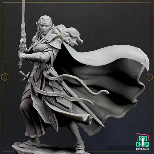 Elädriel Silver Moon 75 mm [DUNGEONS & HEROES Series] Big Child Creatives