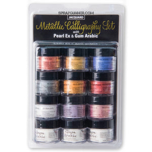 Jacquard Pearl Ex Metallic Calligraphy Set with Gum Arabic