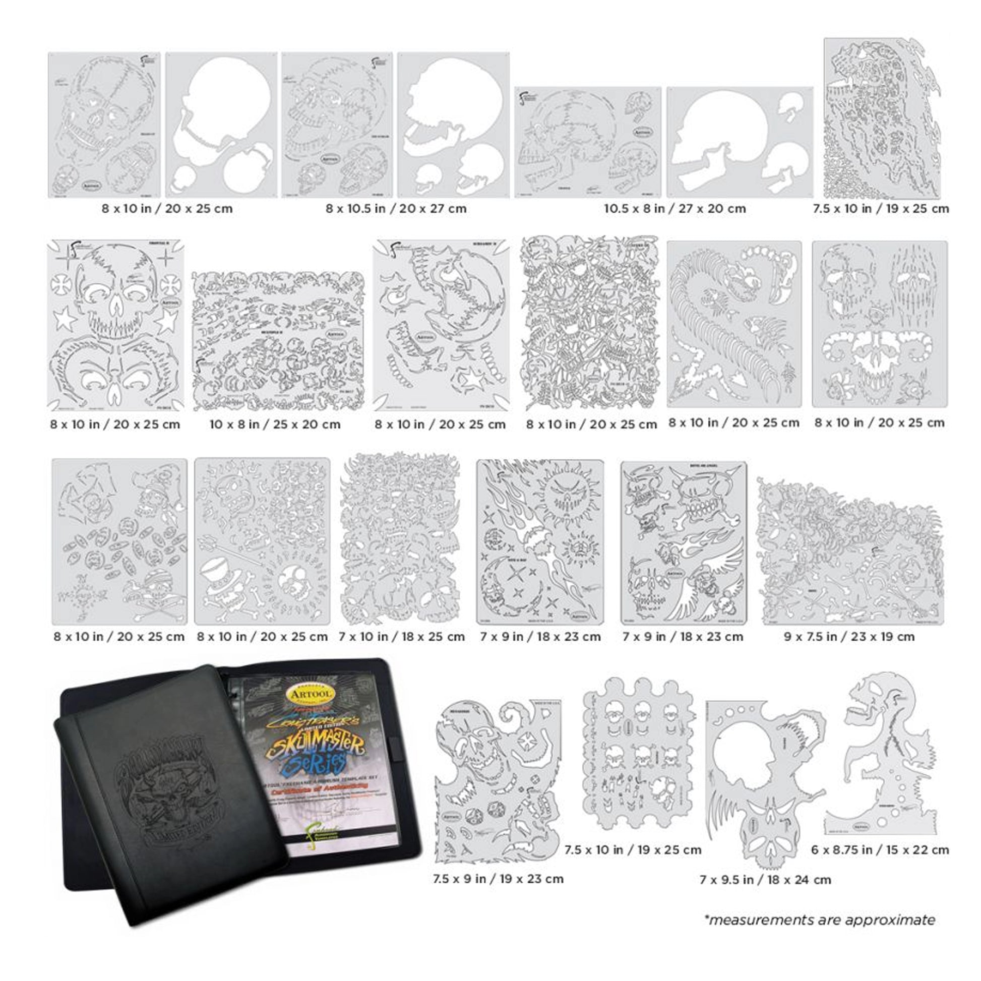 IWATA Vault Kustom CS + Artool Skullduggery Freehand Stencil Combo Pac