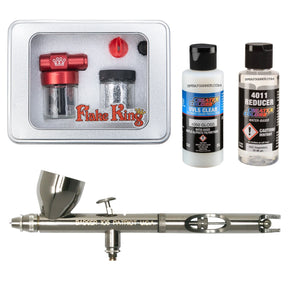 Flake King 500 Dry Metal Flake Airbrush Kit – Badger Patriot + Clearcoat, Sealer & Intercoat Options