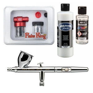 Flake King 500 Dry Metal Flake Airbrush Kit – Iwata Eclipse Airbrush + Clearcoat/Sealer/Intercoat Options