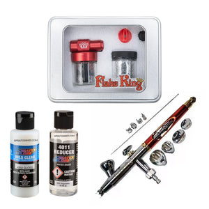 Flake King 500 Dry Metal Flake Airbrush Kit – H&S Infinity 2024 Airbrush + Clearcoat, Sealer & Intercoat Options