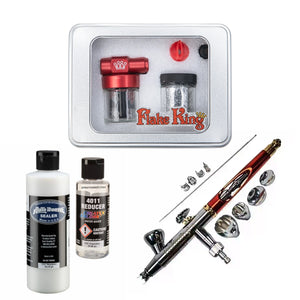 Flake King 500 Dry Metal Flake Airbrush Kit – H&S Infinity 2024 Airbrush + Clearcoat, Sealer & Intercoat Options