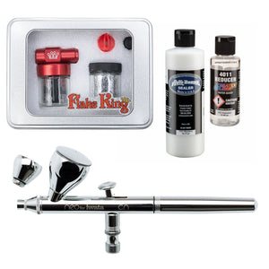 Flake King 500 Dry Metal Flake Airbrush Kit – NEO for Iwata CN + Clearcoat, Sealer & Intercoat Options