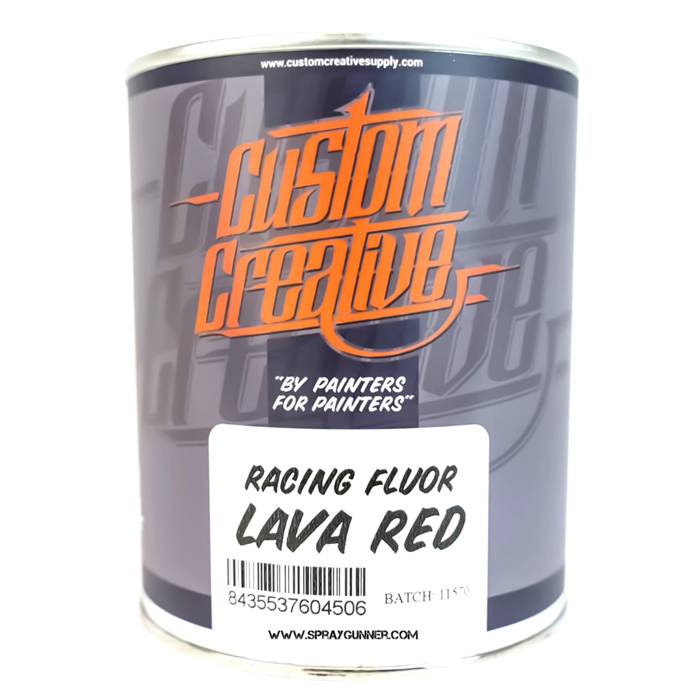 Pinturas creativas personalizadas: rojo lava fluorescente 1 litro (33,8 oz)