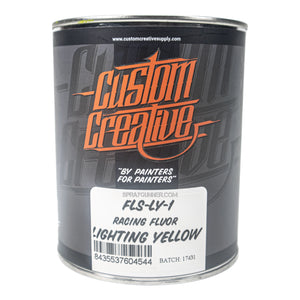 Custom Creative Solvent-Based Racing Fluorescents: Lightning Yellow 1 liter (33.8oz)