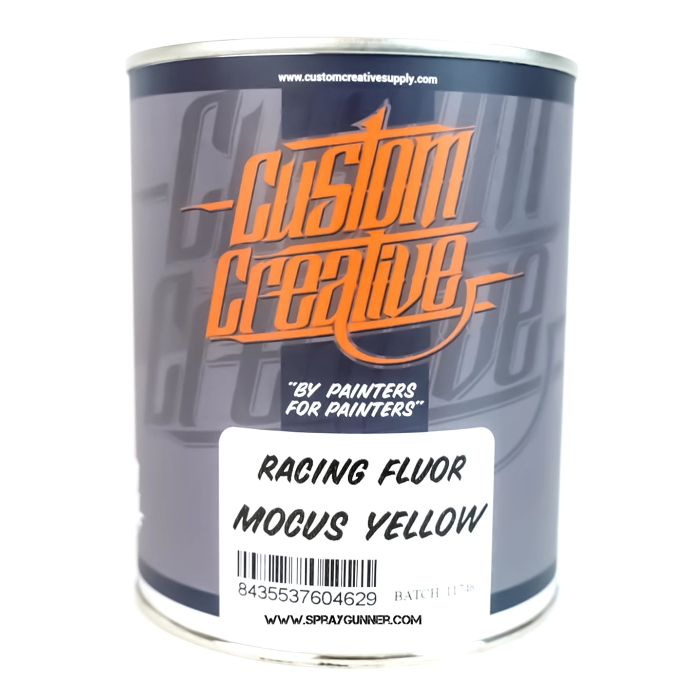 Custom Creative Paints: Fluorescent Mocus Yellow 1 liter (33.8oz)