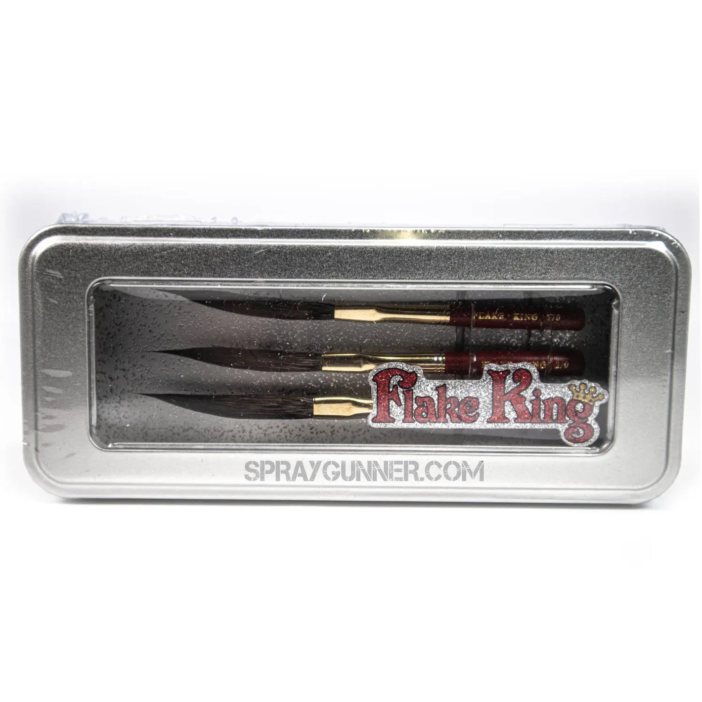 Flake King: Striping Brushes Set (3 ct) in Presentation Tin - SprayGunner