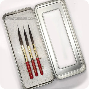 Flake King: Striping Brushes Set (3 ct) in Presentation Tin - SprayGunner